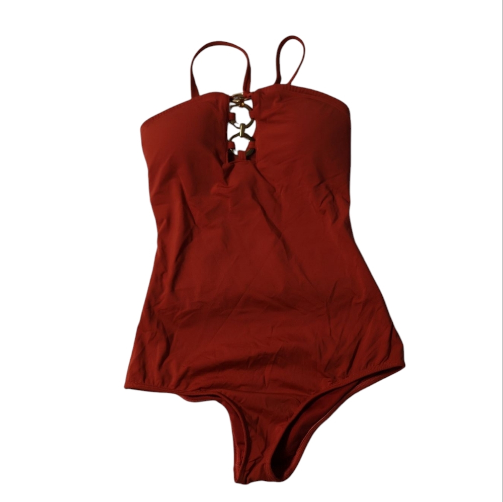 Swim Suit with Gold Accent
